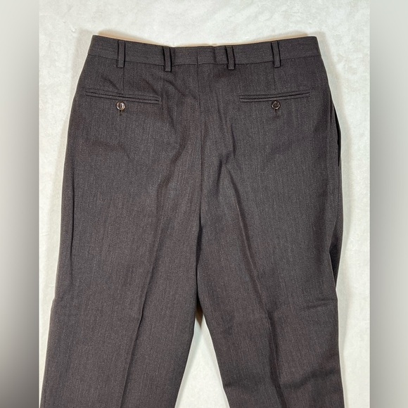 Piatelli 34W 32L Super 100’s 100% Wool Pleated Gray Trousers Barneys New York - Picture 8 of 10